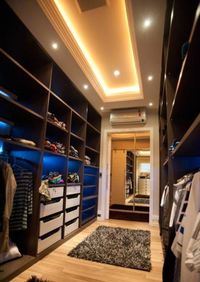 Большая открытая гардеробная комната с комбинированным наполнением Прокопьевск
