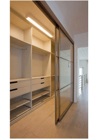 Линейная гардеробная комната с дверями купе Прокопьевск