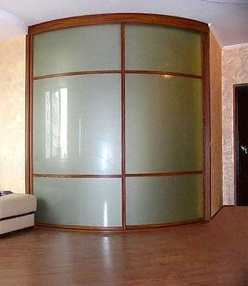 Встроенный шкаф купе радиусный в классическом стиле Прокопьевск