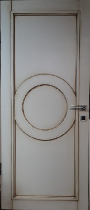 Межкомнатная дверь в профиле массив (эмаль с патиной) Прокопьевск