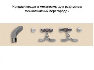 Направляющая и механизмы верхний подвес для радиусных межкомнатных перегородок Прокопьевск